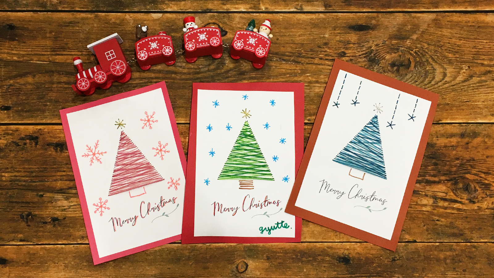 簡単可愛い クリスマスカードの作り方３選