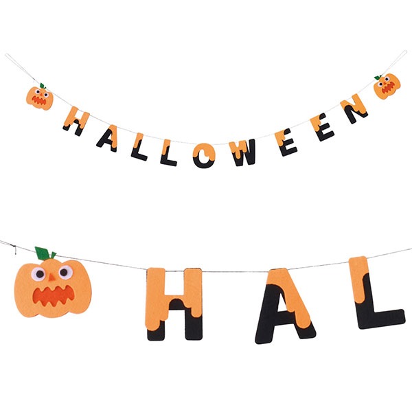 縫わない フェルトで作るハロウィンガーランドDIY Felt Totoro halloween garlandDIY dust bunnies