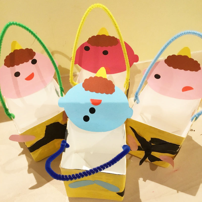 子どもと一緒に節分工作 手作りもまだ間に合う!豆入れ箱と鬼のお面 - ワーママのための子育て情報WEBマガジン karafuru からふる