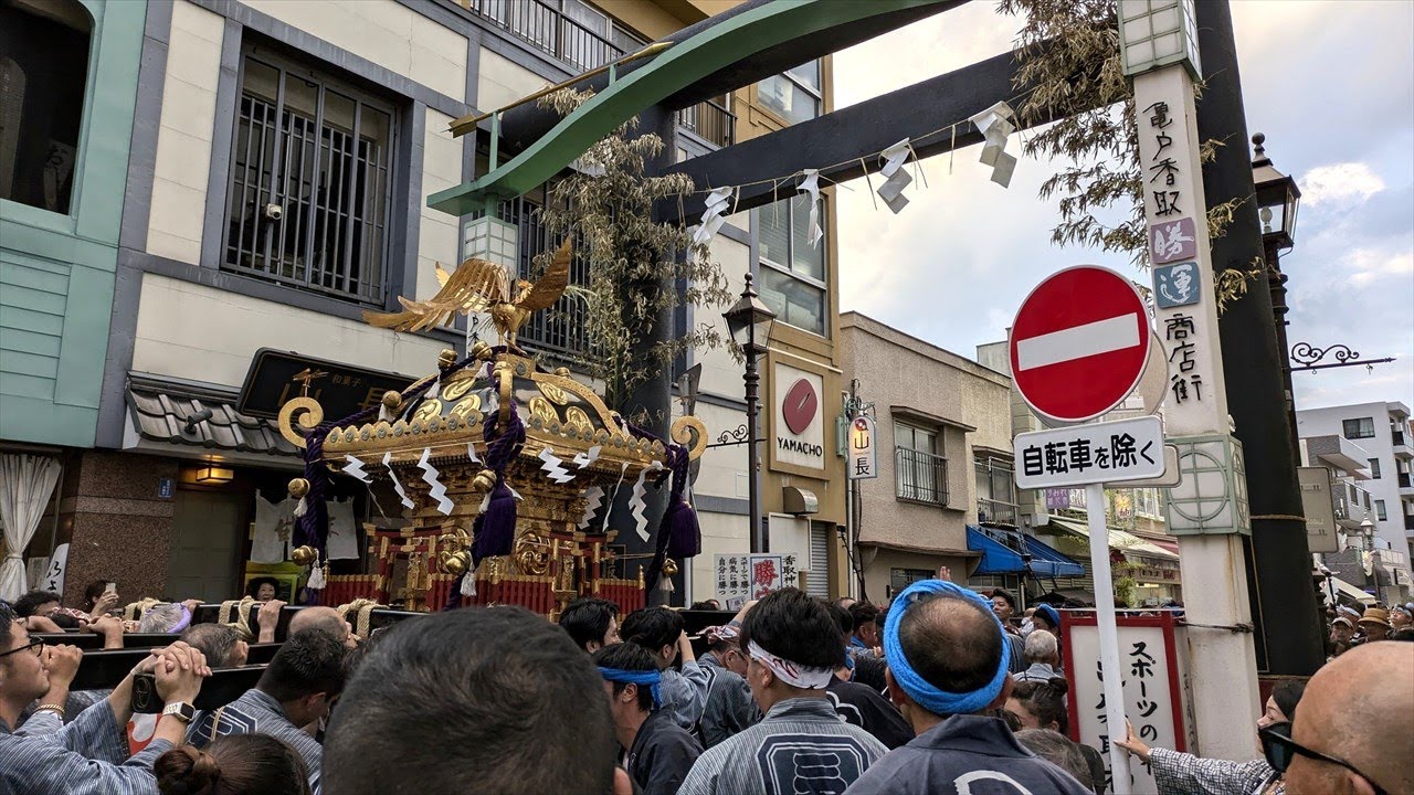神輿・中央通りを往く・香取神社例大祭 街のかわら版安い！おいしい！楽しい！亀戸中央通り商店街