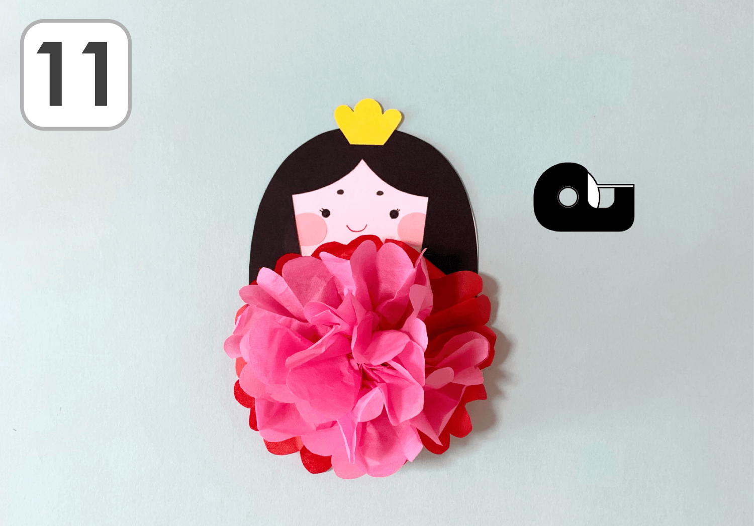 紙皿とフエルトボールでひなまつり製作♪LEE