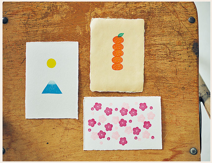 消しゴムはんこ「年賀状・福寿・2024年・ツバキ・龍・ドラゴン」5個フリマアプリ ラクマ