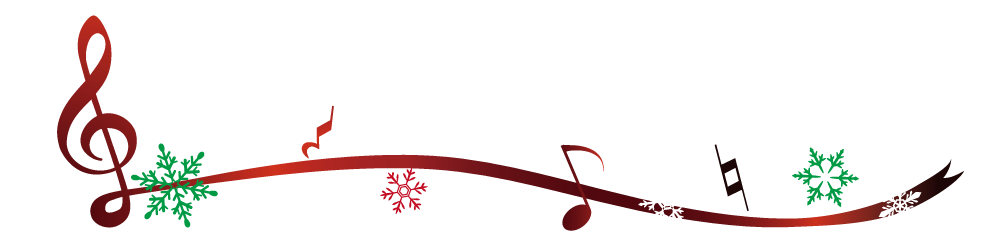 ト音記号とクリスマスのライン