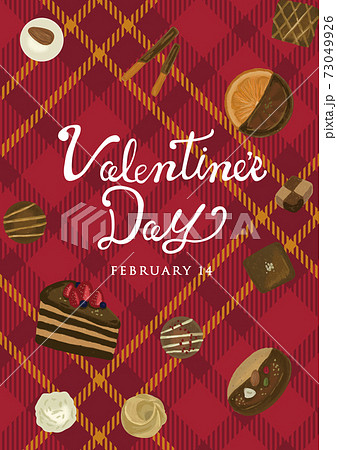 バレンタインデーファッションスタイルのピンクポスターイラストテンプレート素材PSDダウンロード