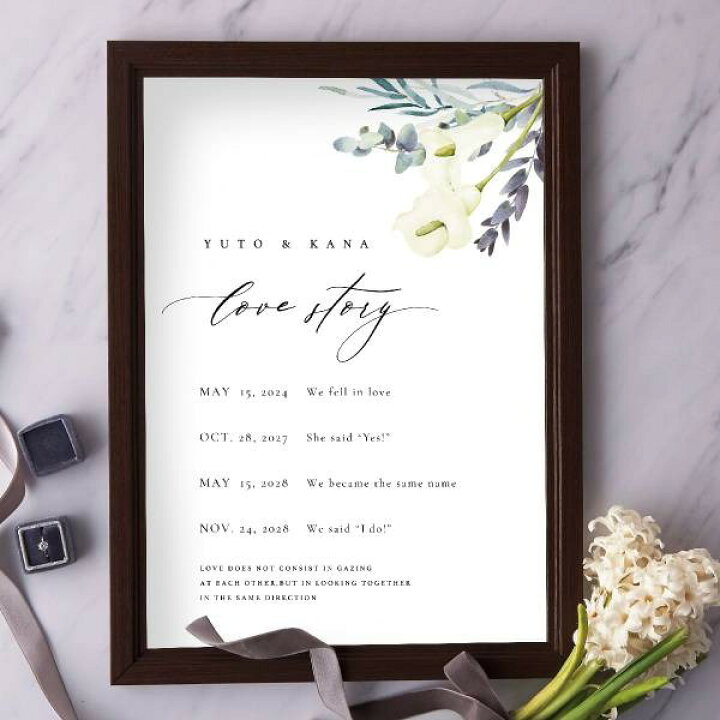 ウェルカムスペース ウェルカムボード ラブストーリー 結婚式 RW143 ウェルカムボード ruriwedding 通販17420174Creema クリーマ