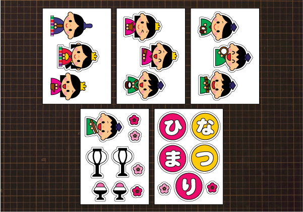 ダウンロード型紙で 「うれしいひなまつり」のパネルシアターを作ってみた！３月 冬 春 ひな祭り 雛祭り おひな様 お内裏さま 幼稚園 保育園 学校パネルシアター型紙工房