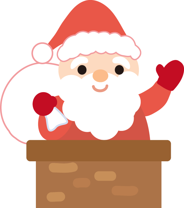 生活・行事・冬・クリスマス サンタクロースの顔アイコンのかわいいフリーイラストフタバのフリーイラスト