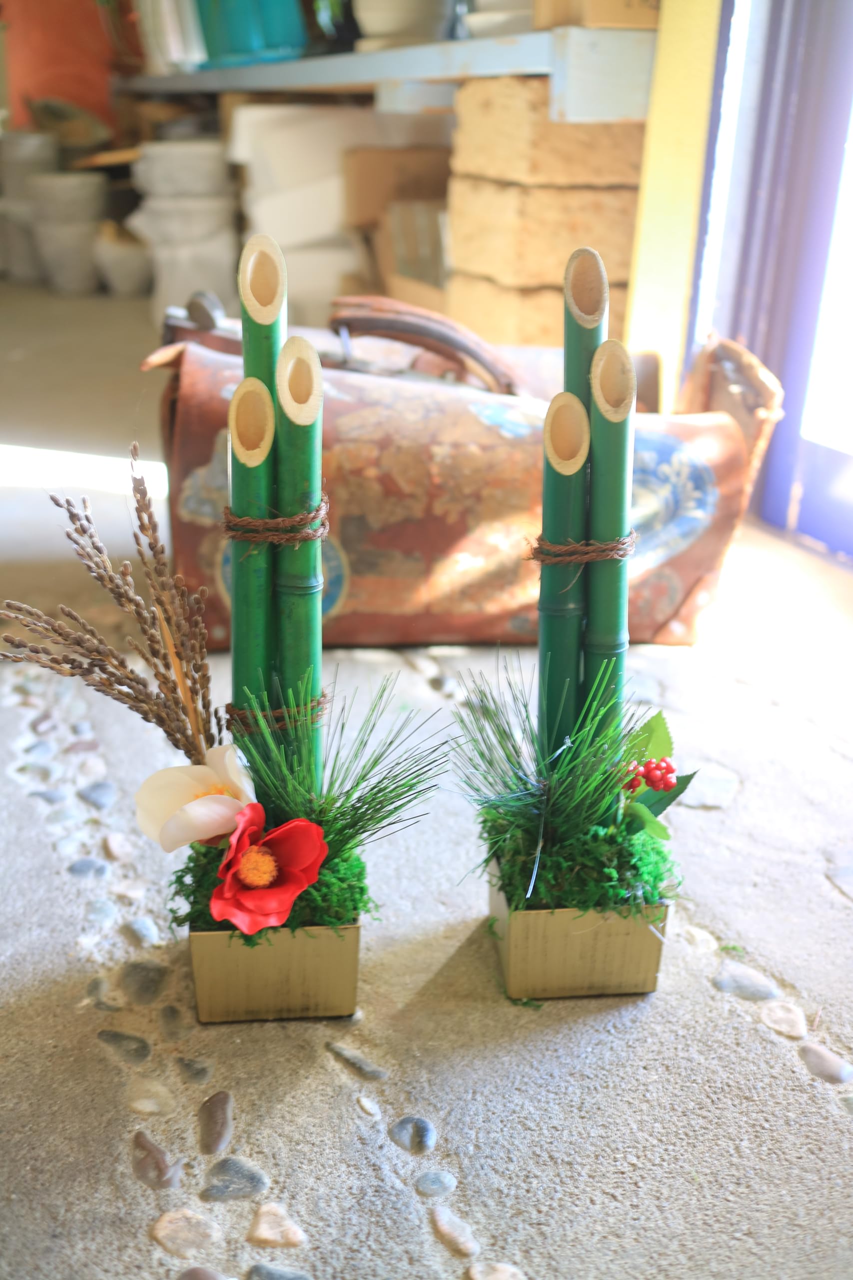 本格 門松 「雅 みやび 」 1.2m関東向け一対2台 すべてハンドメイドの本格派 120cm 屋外 大きい シンプル 手作り 完成品 正月外用 本物 : 観葉植物の専門店 彩植健美 - 通販 - Yahoo!ショッピング