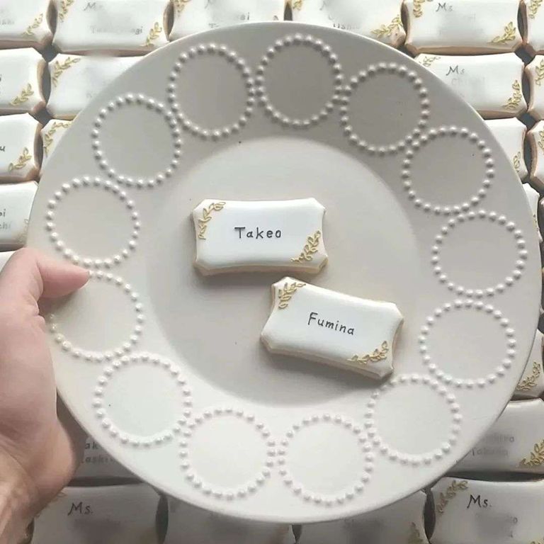 結婚式席札 ブライダル準備 アルコールインクアート オシャレ 結婚式順番 ブライダル 席札 名入れ - otoiro_yuriminnebyGMOペパボ 国内最大級のハンドメイド・手作り通販サイト