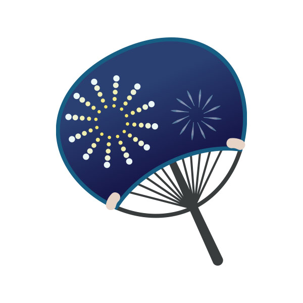 お祭り うちわ イラストEC design デザイン