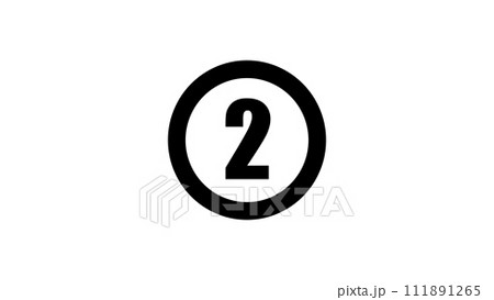 赤白のカウントダウン放射３秒のイラスト素材60425668- PIXTA