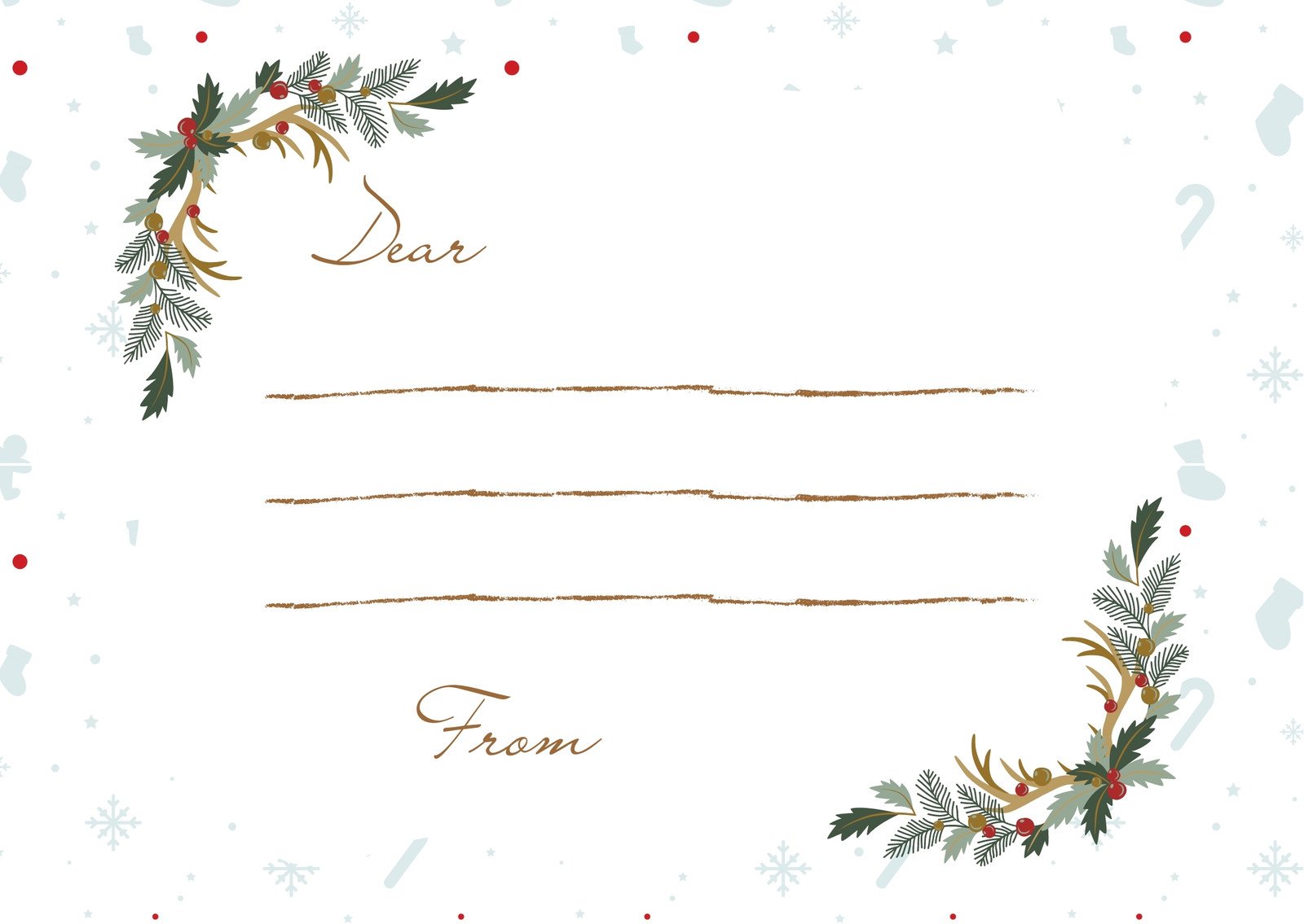 クリスマスカード かわいいサンタの無料テンプレート 印刷してご自由にお使いくださいかくぬる工房