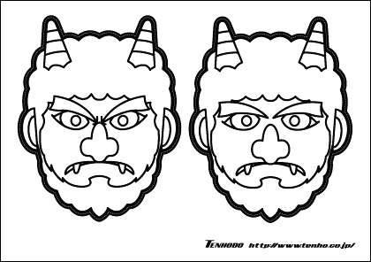 キャラクター・動物・節分鬼の無料お面素材ダウンロード集