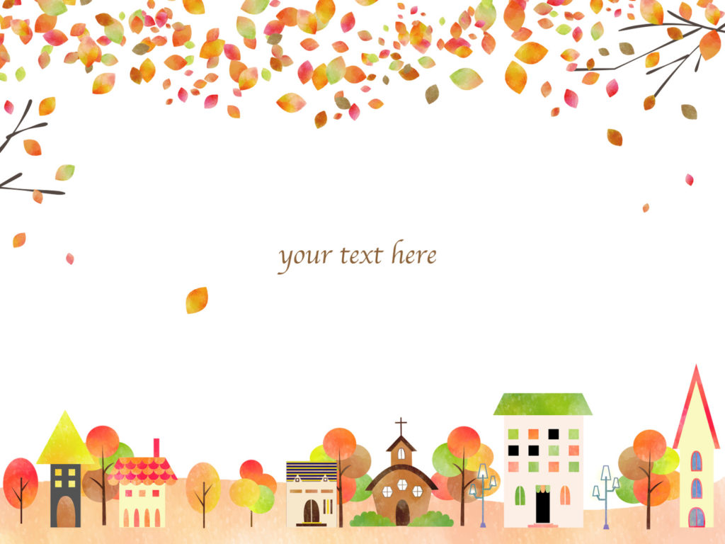 キャンバス・もみじ・秋・10月・ワンポイント・フレーム枠・ 広告チラシなど無料イラスト素材TemplateBox