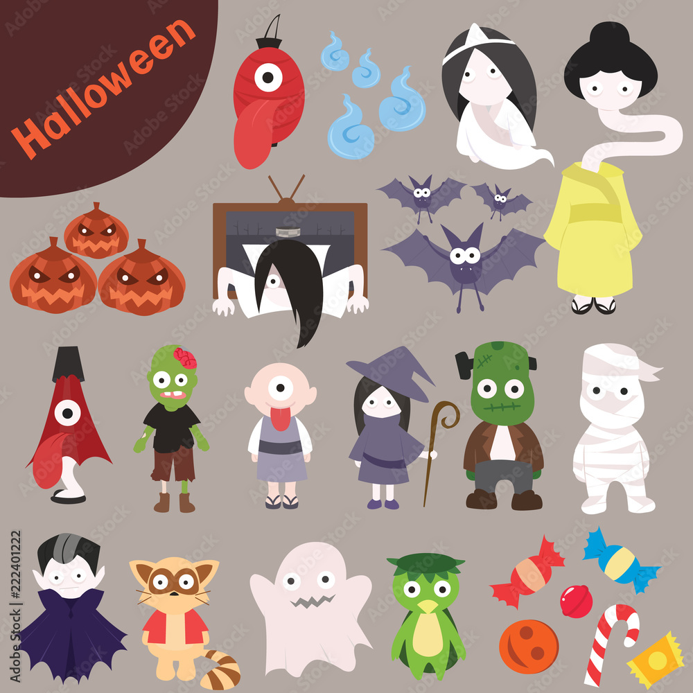 ハロウィンお化け イラスト素材手描きのフリーイラスト素材「かわピク」