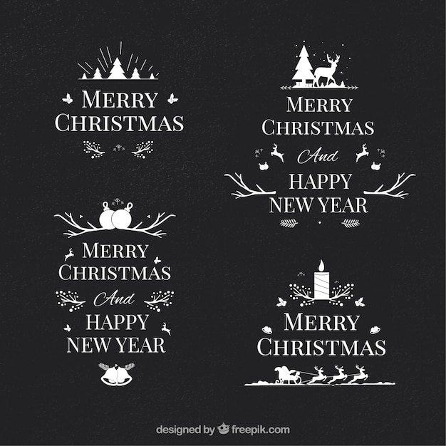 手描きのチョークで黒板にクリスマス休暇のイラスト素材・ベクター Image 11154981