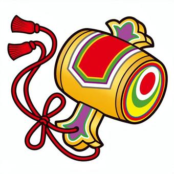 小さなハンマー 日本の正月用品 クレーンとインゴットのパターン 金 お正月縁起物 打ち出の小槌,祝福イメージ_グラフィックス id380425624_PRF画像フォーマットPSD_jp.lovepik.com