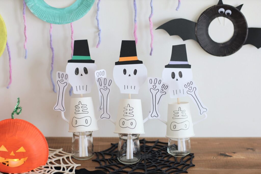 おばけが飛び出す！100均の紙コップで作るおばけシューター☆How to make paper cup ghost shootersハロウィン工作 こども, ハロウィン ワークショップ, ハロウィン 手作り おもちゃ