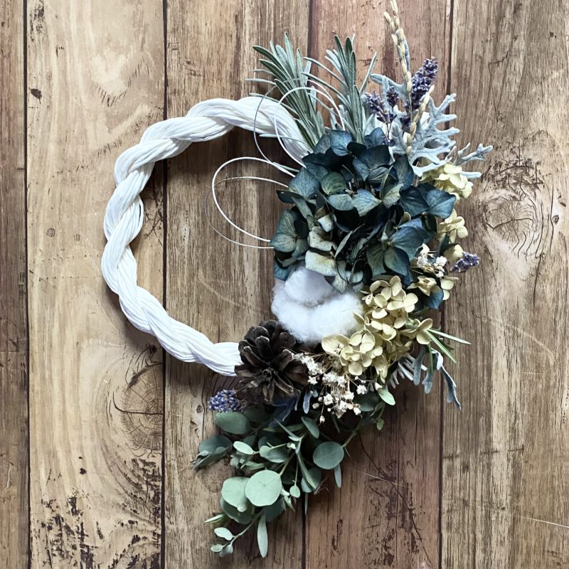 全部紙！紙ひもで作るお正月のしめ縄リース飾りの作り方 2021 - DIY How to Make Japanese New Year's wreath