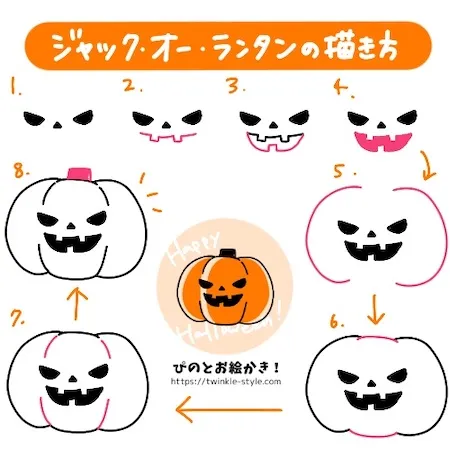 ハロウィン 手描き風2イラスト