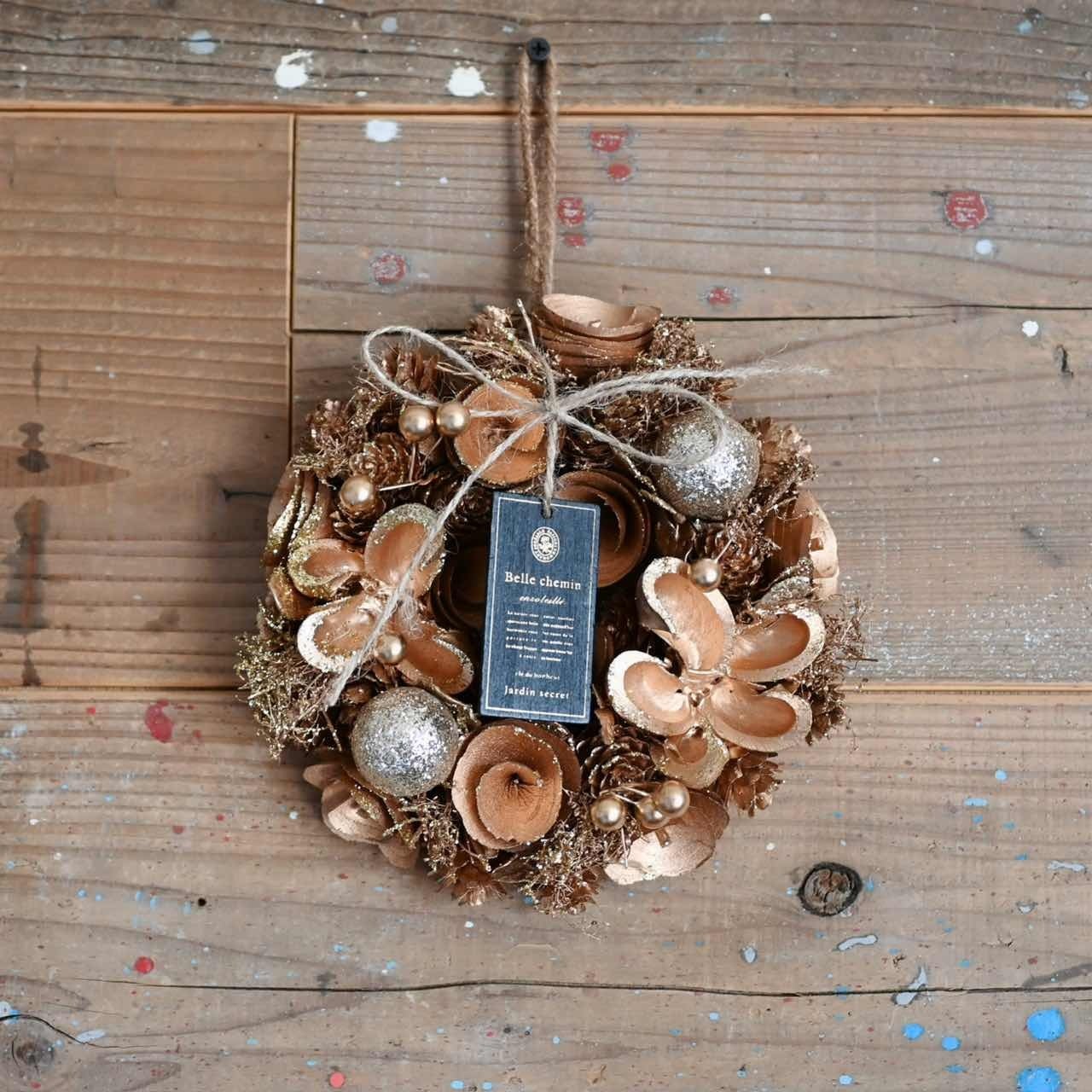 シンプルクリスマスリース赤い実 ☆グリーンリース ナチュラルリース モダンリースウェルカムボード販売のHealingDesignヒーリングデザイン