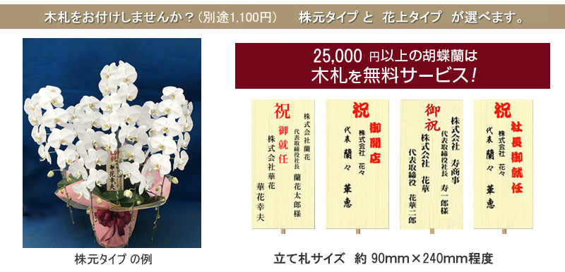 立札・メッセージカード - 広島市の花屋フラート 全国へ即日発送可能。アレンジ・スタンド花・胡蝶蘭・プリザーブド等。花屋、生花店、フラワーショップ