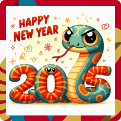 祝・2025年 あけおめ蛇スタンプ 巳年- LINE スタンプLINE STORE