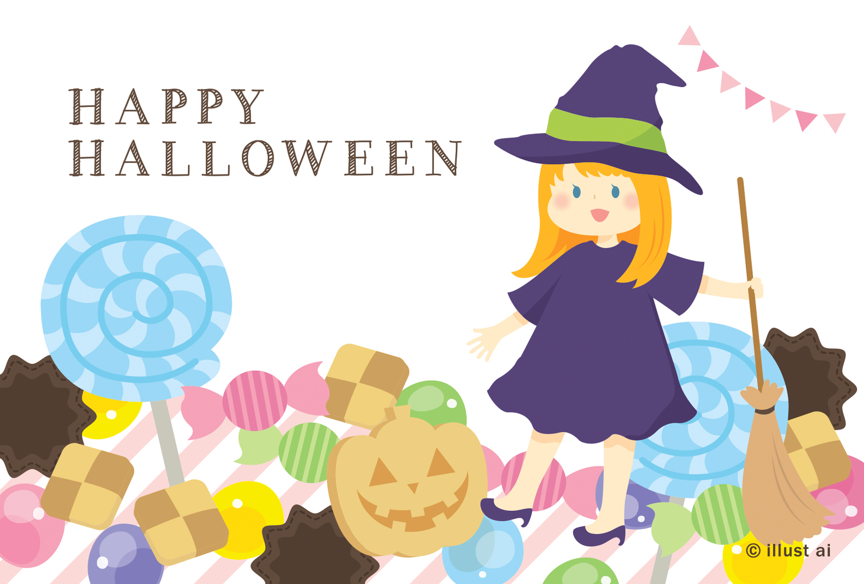 ハロウィン 魔女のイラストイラスト無料イラストの知りたい