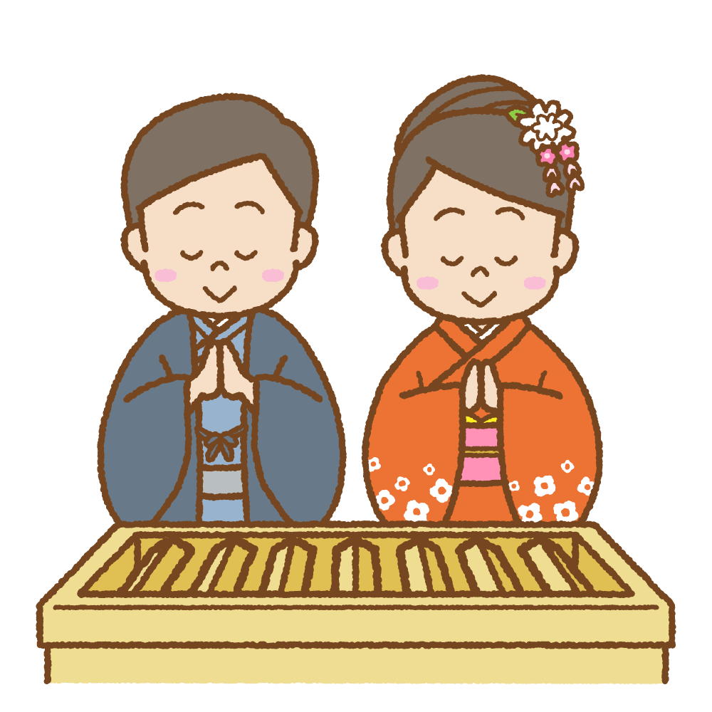 初詣のフリーイラスト素材 - 無料のイラスト素材 タダ絵