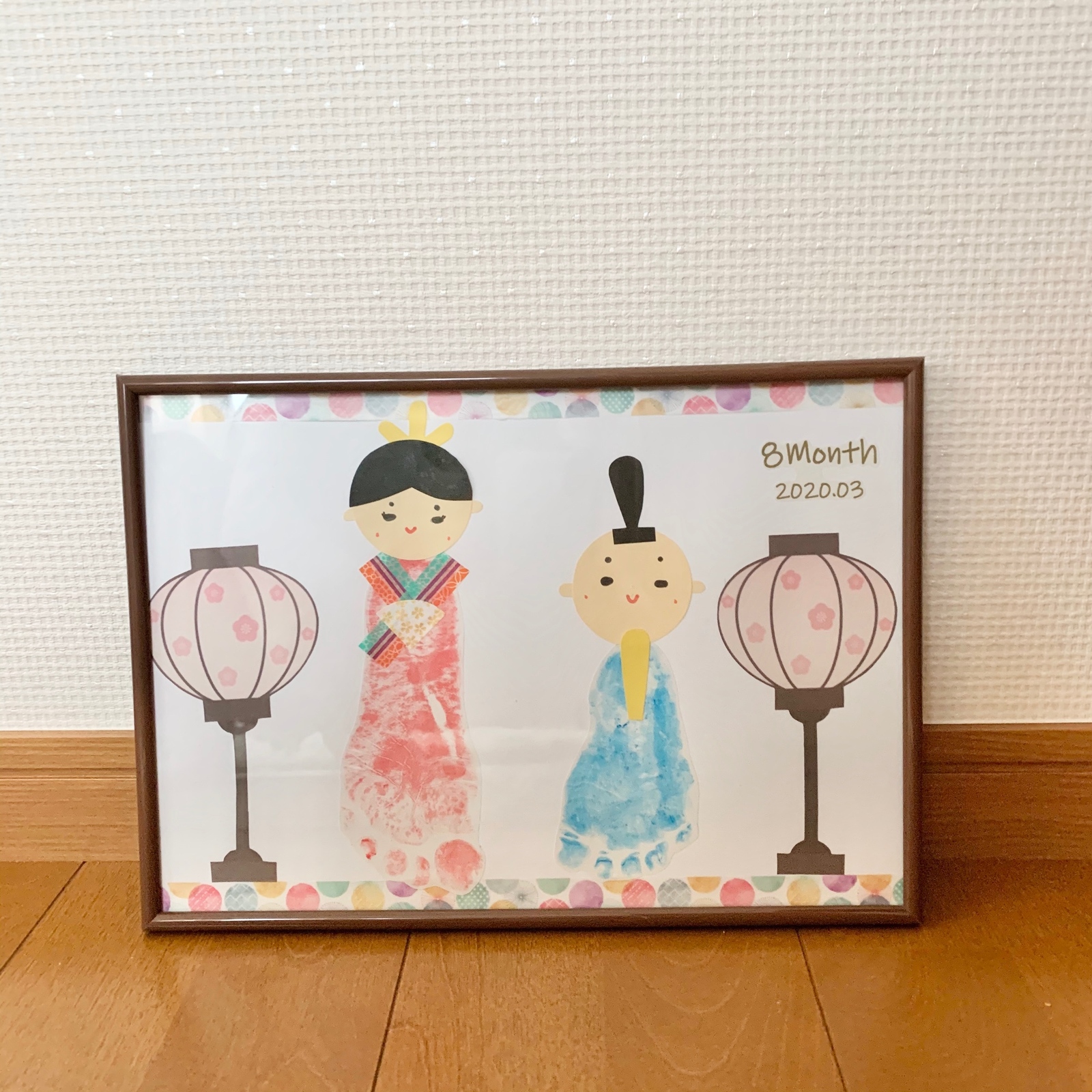 WS ひな祭りアート in ママスキーハウス手形足形アート petta