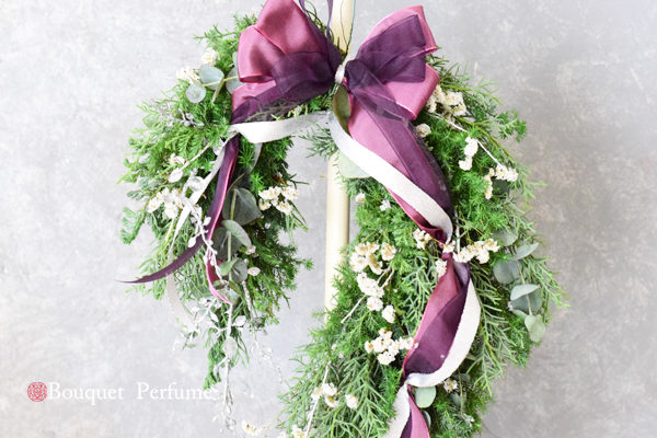 クリスマスのリボンリースの作り方♪