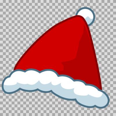 クリスマスのイラスト サンタ帽子2カラー- イラストくん