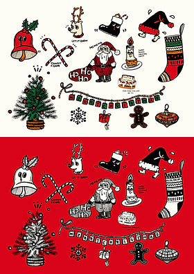 クリスマス イラスト 手書き風 - 商用利用可能な写真素材・イラスト素材ならストックフォトの定額制ペイレスイメージズ