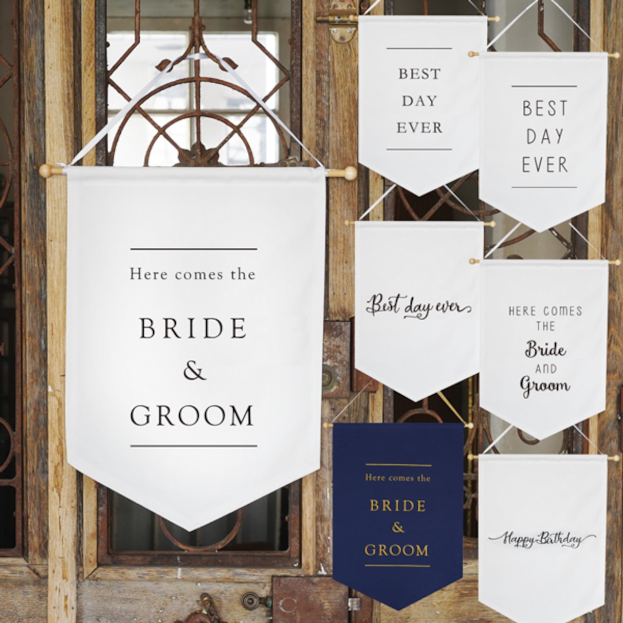 手作り 100均で三角ウェディングフラッグの作り方！結婚式前撮りにおすすめ小物♡chao wedding