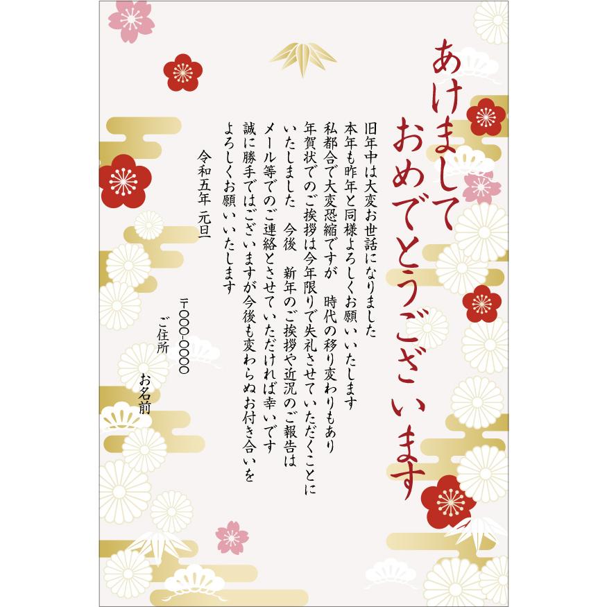 年賀状 あなたのあいさつ文を入れて１枚から印刷ＯＫ！ 日頃会えない おじいちゃん おばあちゃん お友達 親戚への新年のごあいさつに :写真deメッセージカードショップ - 通販 - Yahoo!ショッピング