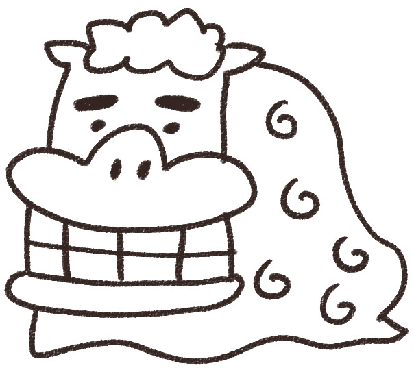 獅子舞の1月イラストのフリー素材イラストイメージ