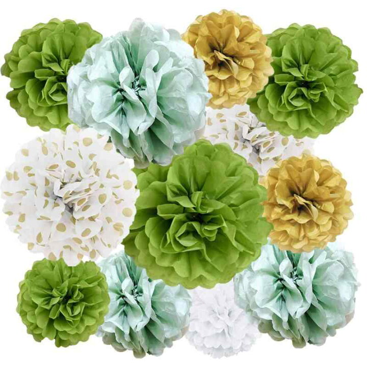 ペーパーファン ペーパーフラワー ハニカムボール お花紙 和風 6点 誕生日 飾り付け クリスマス パーティー お盆 祭り こどもの日 お正月 結婚式お祝い 飾り 送料無料 パーティーの飾り付けを手作り♡ペーパーポンポンとハニカムボール 2ページ目キナリノ