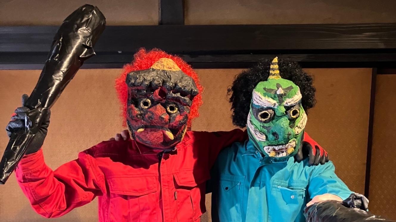 園児が豆まき鬼もコロナもあっちいけ