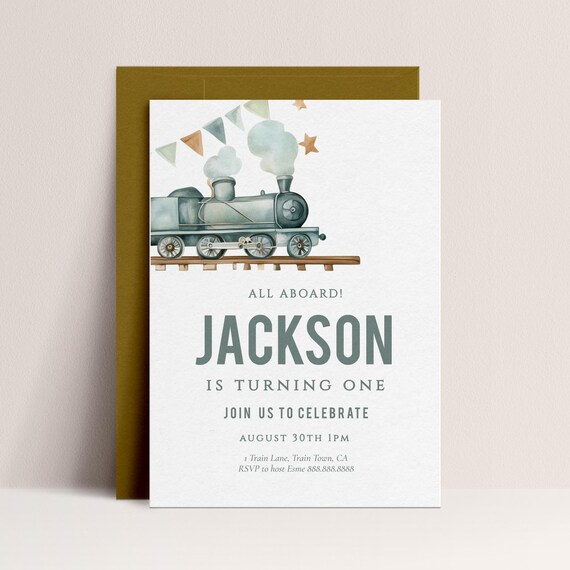 誕生日フレーム 子供のお誕生会におすすめ・汽車のかわいいイラト付きデザインテンプレート イラストボックス「プレミアム」テンプレート