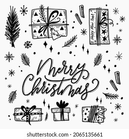 12月クリスマスイラスト背景「ホワイトクリスマスツリー」37594素材Good