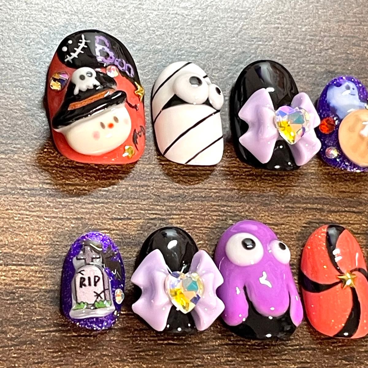 ハロウィン ゴースト おばけ お菓子 ネイルチップ レギュラーオーバルYahoo!フリマ 旧PayPayフリマ