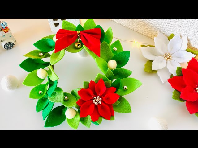 フェルト クリスマスリース ハンドメイド - メルカリ