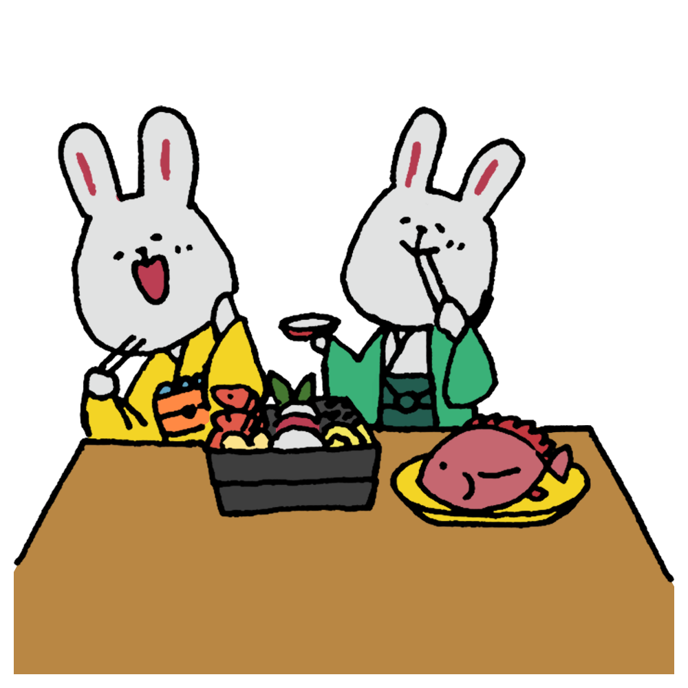 うさぎ 正月2 のイラスト商用可・フリーイラスト素材ソコスト