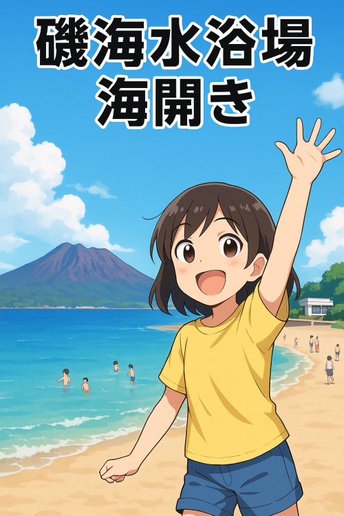 鹿児島市広報課磯海水浴場 海開き式✨本日 7月10日 、海開きとなりました🏖雄大な桜島を目の前に、波穏やかな錦江湾での遊泳は、鹿児島ならではの夏の醍醐味です⛰☀️Instagram