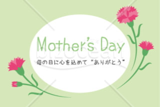 母の日の無料イラスト素材 メッセージカード可成屋-kanariya