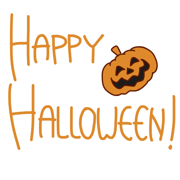ハッピー ハロウィン・イラスト＆英語ロゴ：イラスト無料