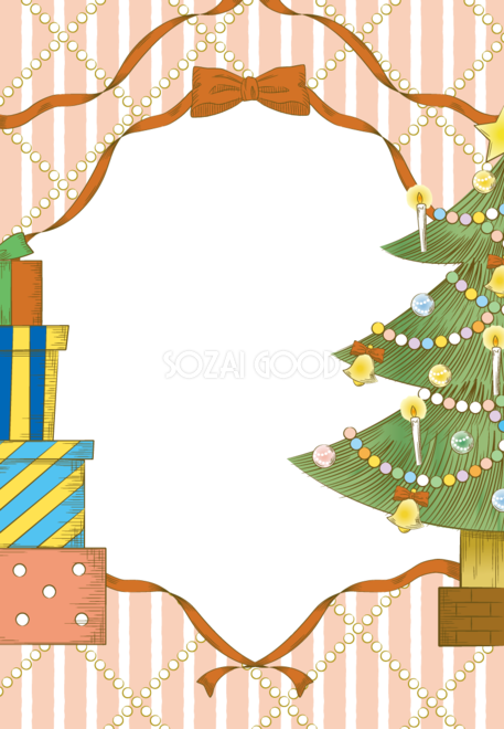 ゆきだるまのクリスマスフレーム・スノーマン・クリスマス・フレーム無料イラスト素材TemplateBox