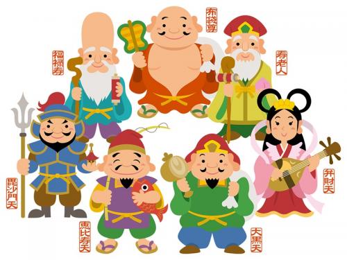 七福神の名前と見分け方・ご利益一覧！並べ方の順番とは？七福神巡りにはどんなご利益があるの