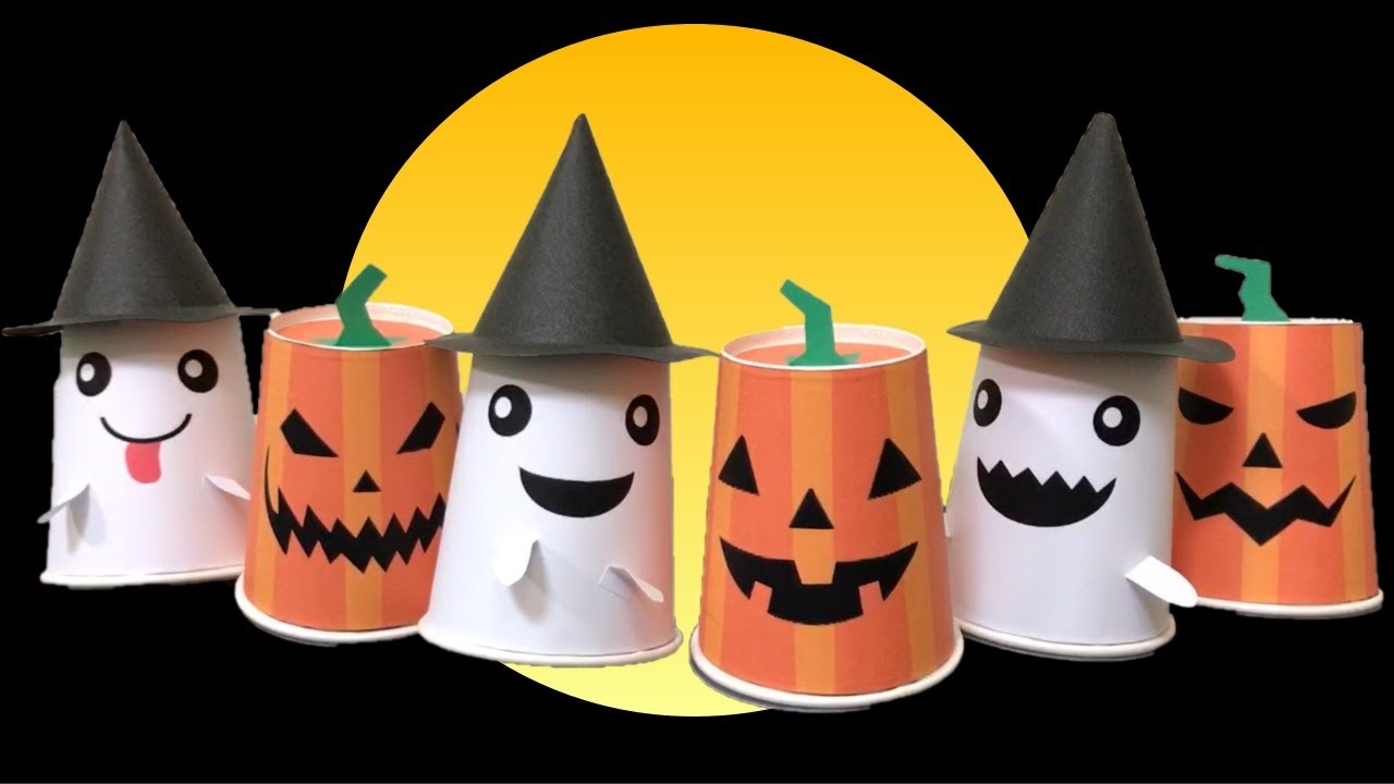 工作 紙コップで簡単！ハロウィンバケツHELLOWEEN BOX