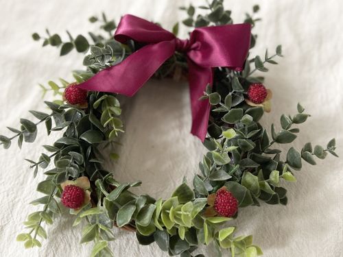 100均アイテム活用「クリスマスリース」の作り方季節の花 活け方レッスン ３からだにいいこと
